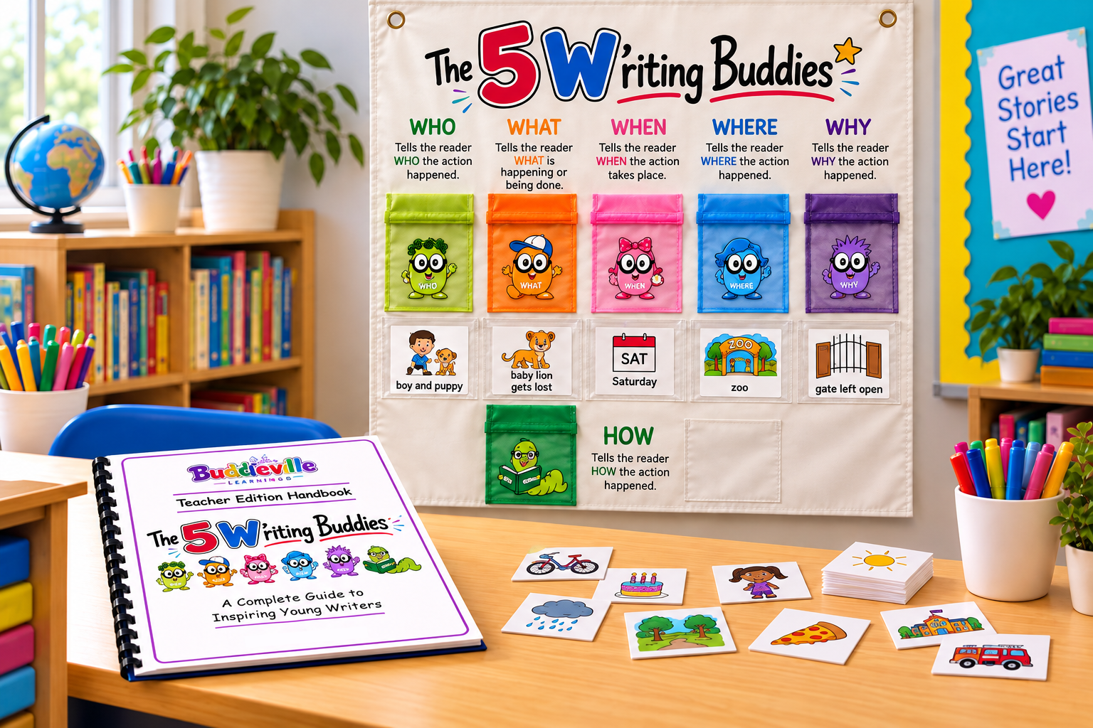 Teacher Edition Handbook and classroom pocket chart